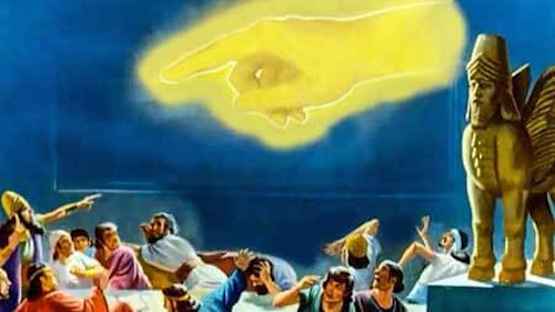 Supernatural hand appeared writing on the wall